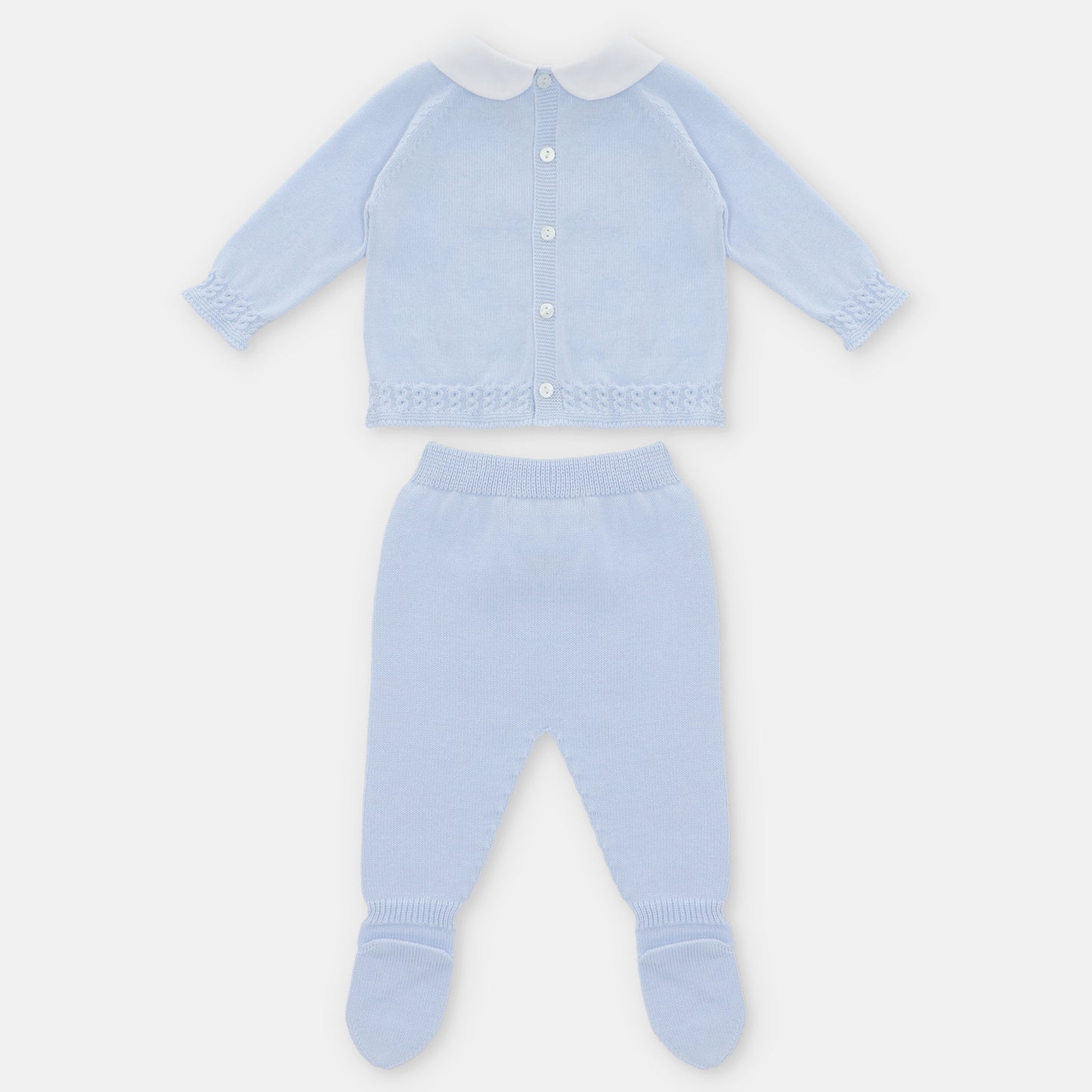 Conj.(JU,PO) Punto Unisex Celeste bebé Martín Aranda