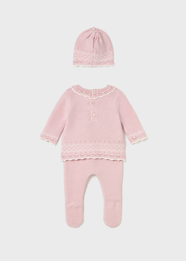 Conj. polaina y gorro tricot 2556