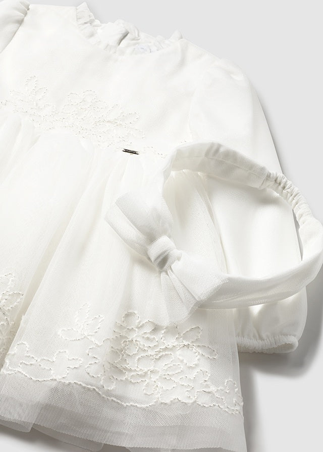 Vestido ceremonia tul bordado 2902