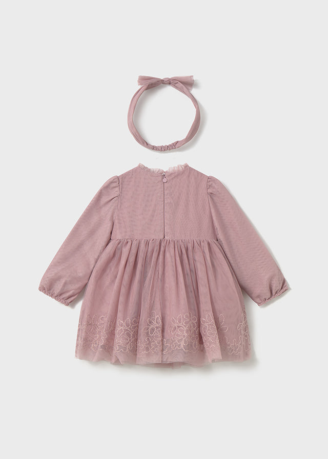 Vestido ceremonia tul bordado 2902
