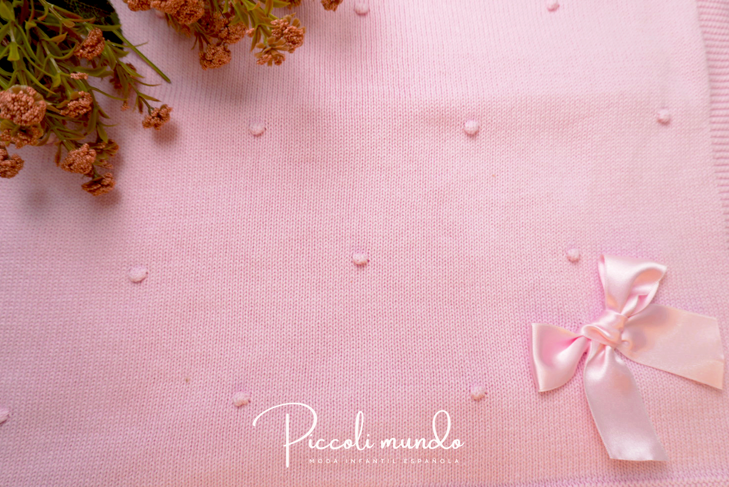 Manta Punto Rosa Bebé