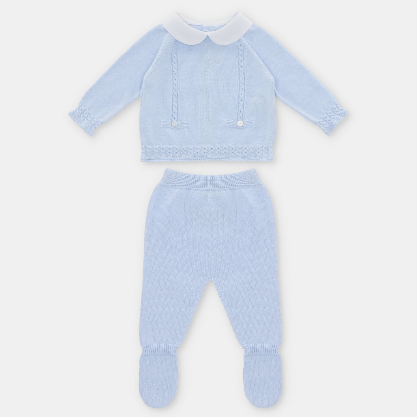 Conj.(JU,PO) Punto Unisex Celeste bebé Martín Aranda