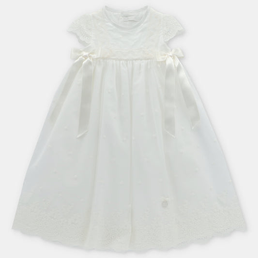 Faldón Tela Unisex Marsala Blanco