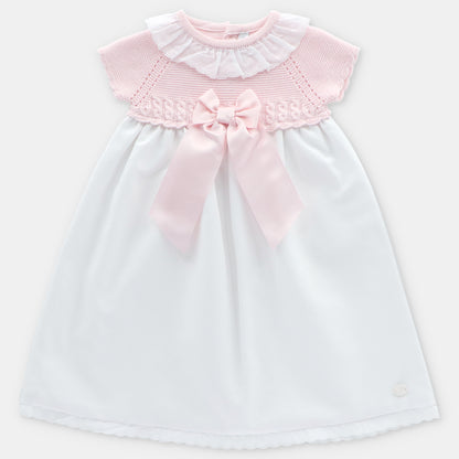 Faldón Punto Y Tela niña Rosa Bebé Martín Aranda