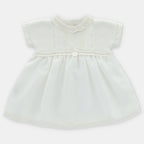 Vestido Punto Y Tela  niña Firenze Color Blanco Martín Aranda