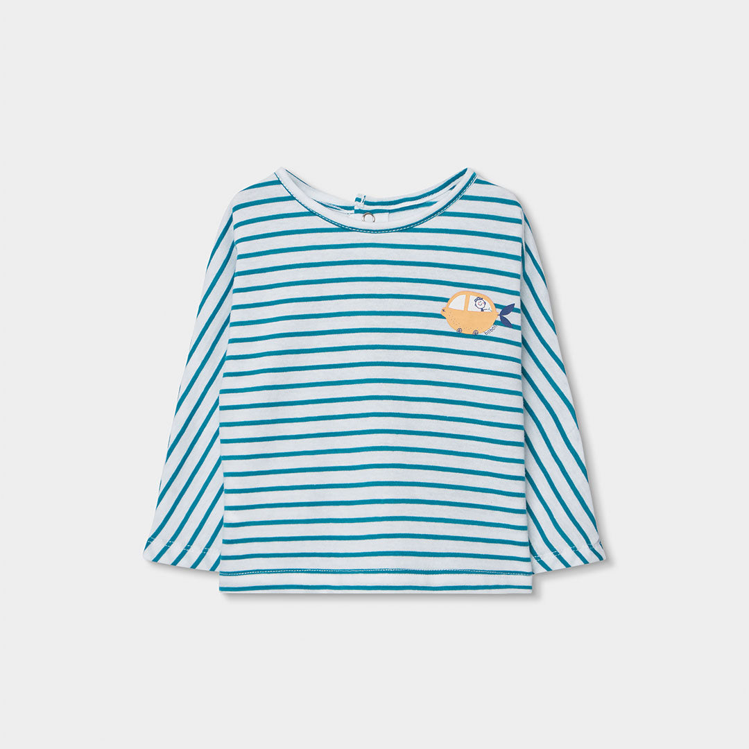 Camiseta punto listado de bebe 103093 boboli