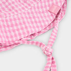 Gorro popelín cuadros de bebé 133108 Boboli