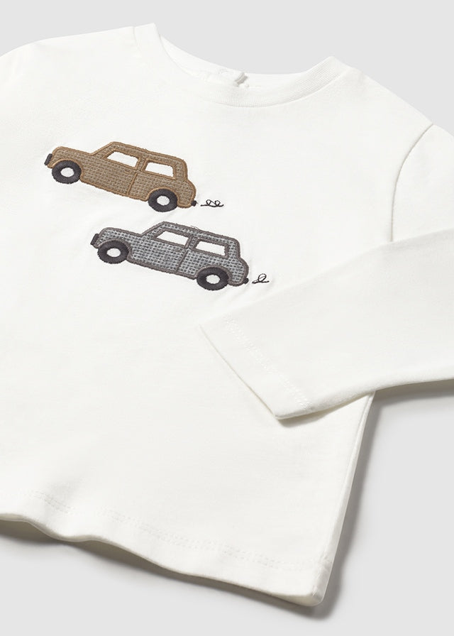 Camiseta m/l apliques tejidos 2072