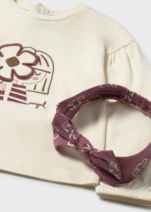Camiseta m/l con diadema 2078