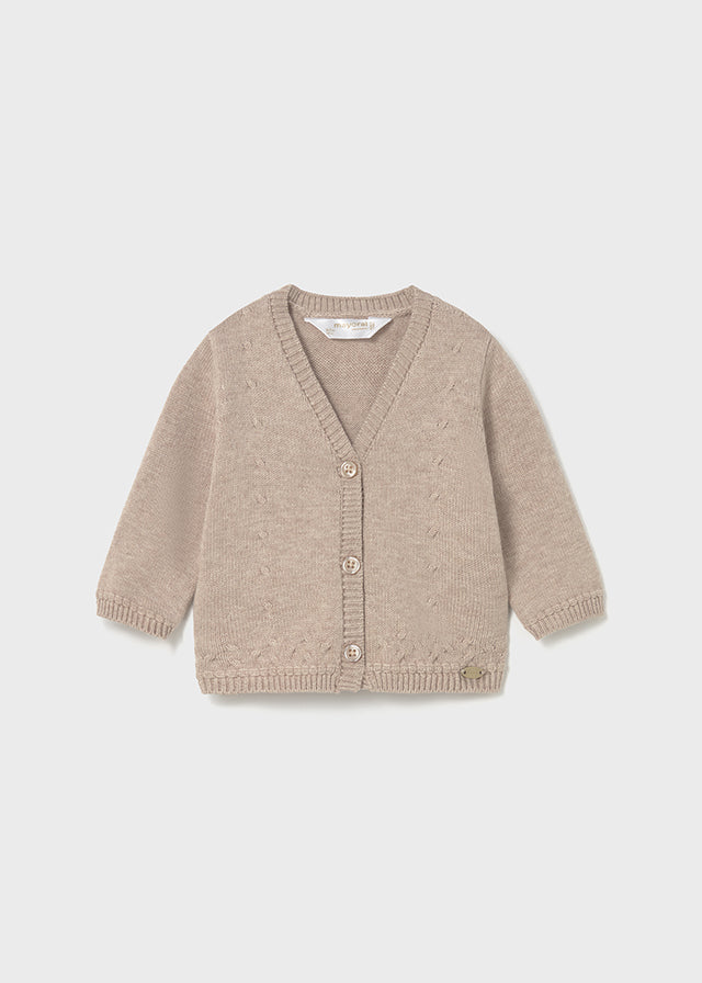 Cardigan cuello pico tricot 2338