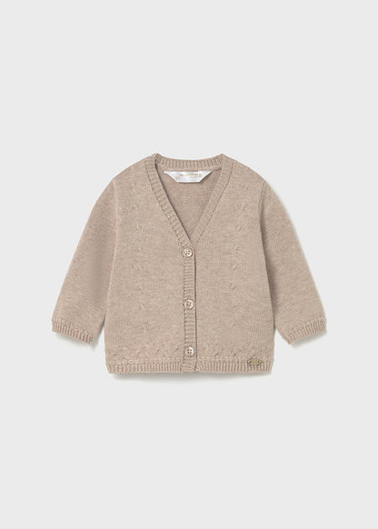 Cardigan cuello pico tricot 2338