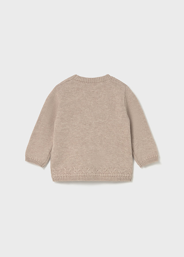 Cardigan cuello pico tricot 2338