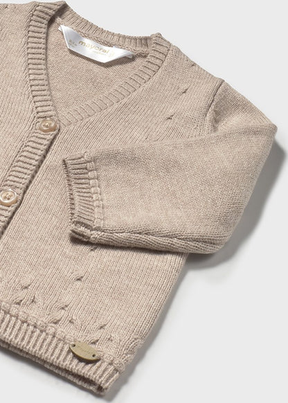 Cardigan cuello pico tricot 2338