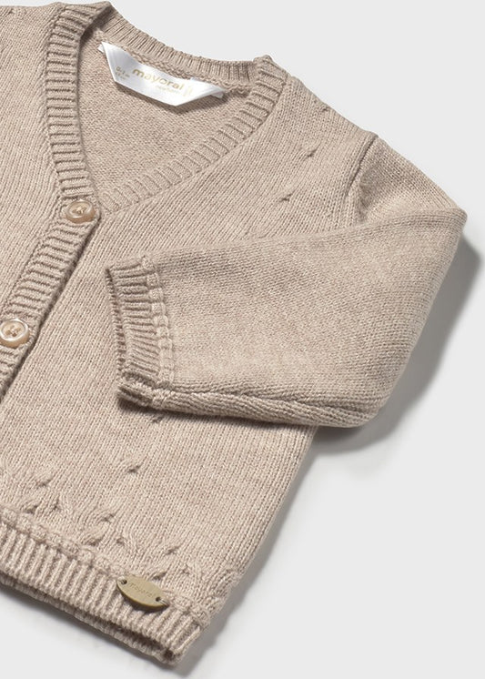 Cardigan cuello pico tricot 2338