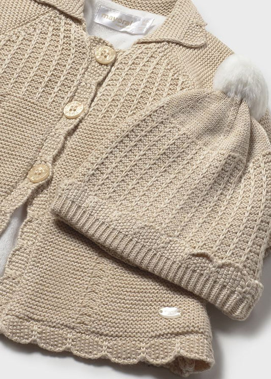 Abrigo y gorro tricot 2412