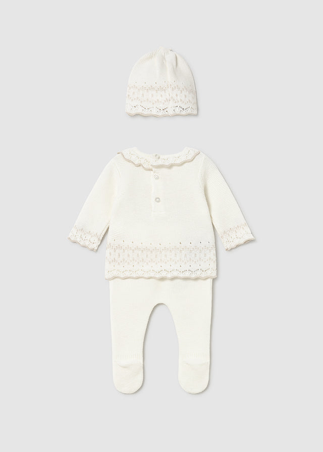 Conj. polaina y gorro tricot	2556