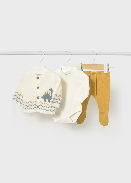 Conj. polaina 3 piezas tricot 2565