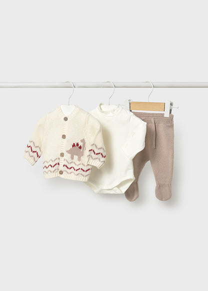 Conj. polaina 3 piezas tricot 2565
