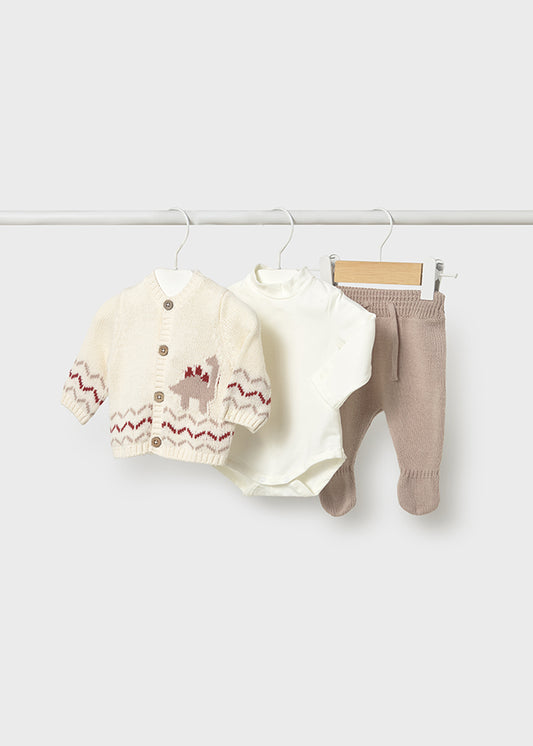 Conj. polaina 3 piezas tricot 2565