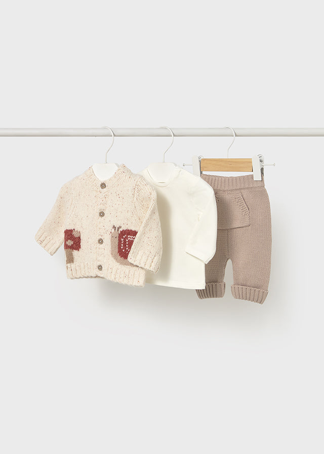 Conj. pantalon 3 piezas tricot 2571