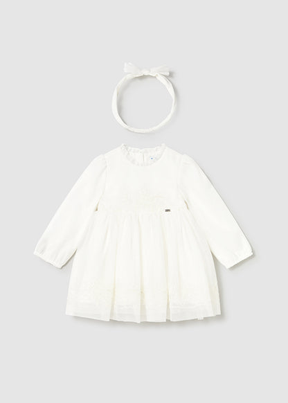 Vestido ceremonia tul bordado 2902