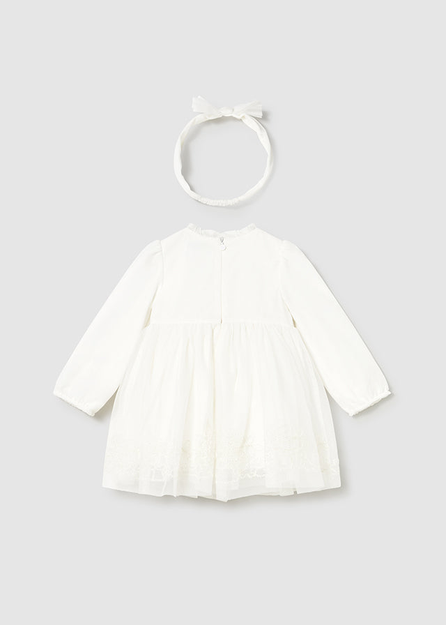 Vestido ceremonia tul bordado 2902