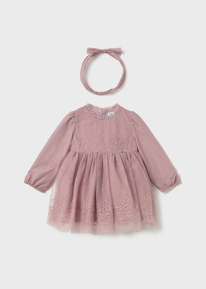 Vestido ceremonia tul bordado 2902