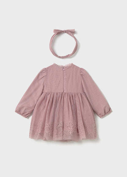 Vestido ceremonia tul bordado 2902