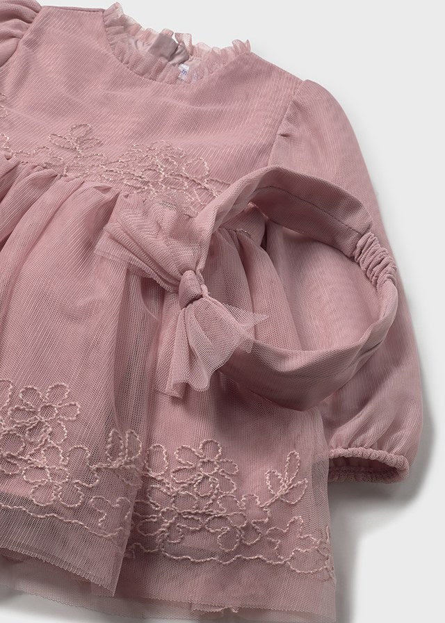 Vestido ceremonia tul bordado 2902