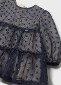 Vestido tul flocado  mayoral 2907