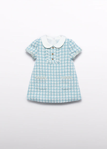 Vestido cuadros lurex 5511