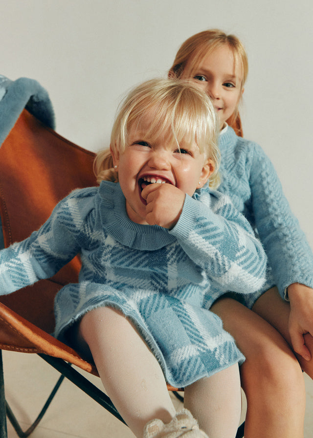 Conj. falda tricot cuadros 5516