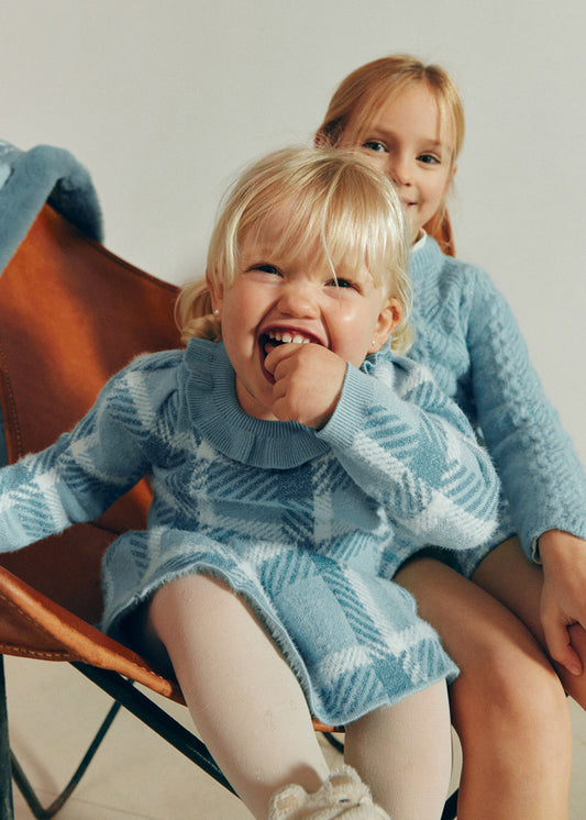 Conj. falda tricot cuadros 5516