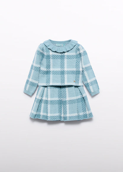 Conj. falda tricot cuadros 5516