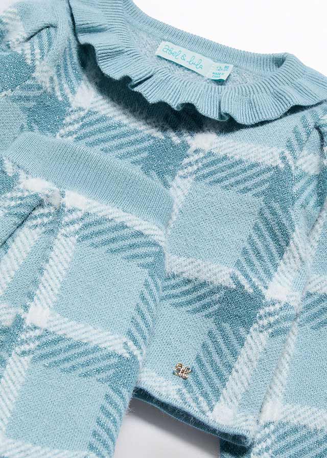 Conj. falda tricot cuadros 5516