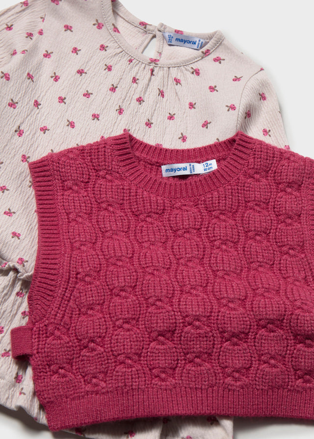 Vestido con chaleco tricot 2943 Mayoral