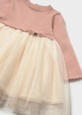 Vestido combinado tricot y tul 2949 Mayoral