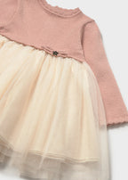 Vestido combinado tricot y tul 2949 Mayoral