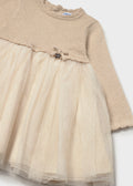 Vestido combinado tricot y tul 2949 Mayoral