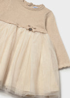Vestido combinado tricot y tul 2949 Mayoral