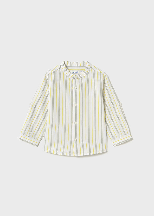 Camisa m/l Lino Cuello Mao
