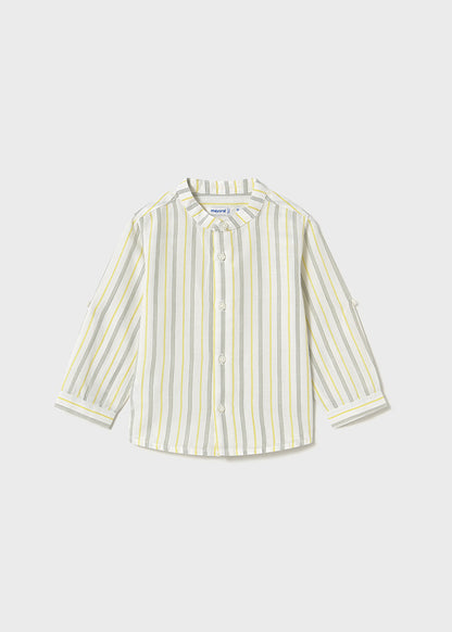 Camisa m/l Lino Cuello Mao