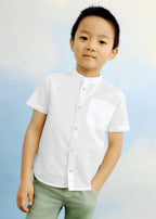 Camisa m/c Cuello Mao Lino mayoral