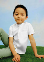 Camisa m/c Cuello Mao Lino mayoral