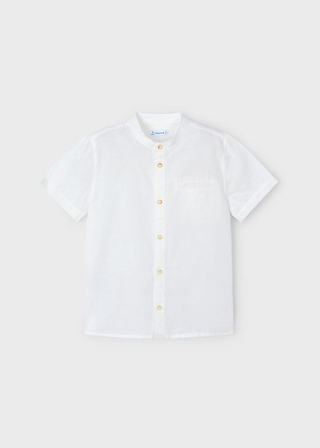 Camisa m/c Cuello Mao Lino mayoral