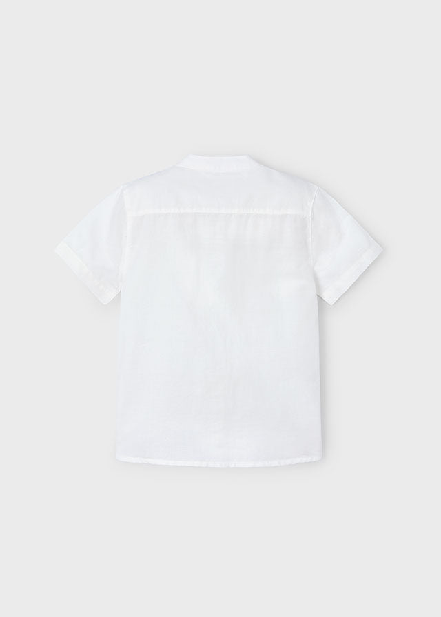 Camisa m/c Cuello Mao Lino mayoral