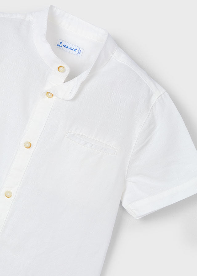 Camisa m/c Cuello Mao Lino mayoral