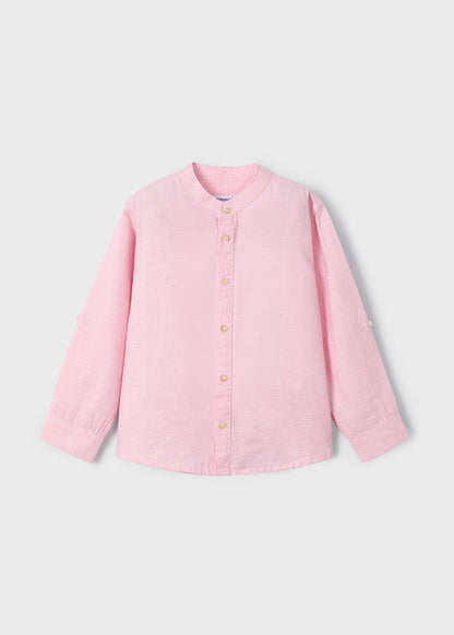 Camisa m/l Cuello Mao Lino
