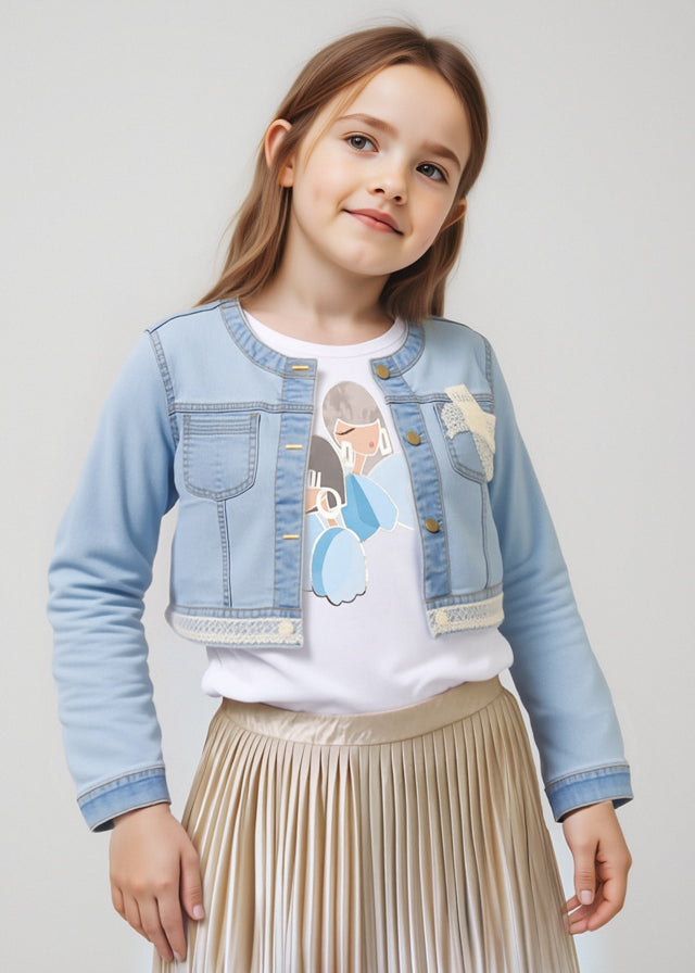 Cazadora Denim Guipur