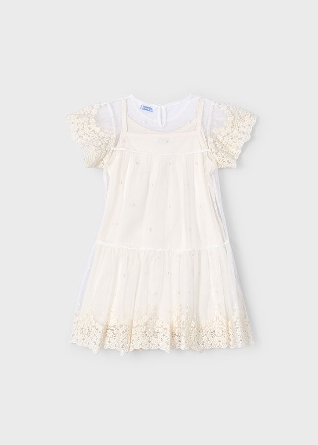 Vestido Tul Bordado